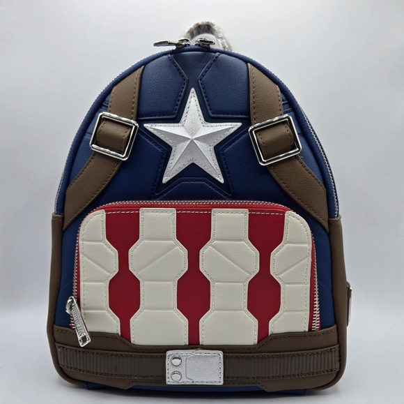 Loungefly Marvel Captain America Cosplay Backpack - Picture 5 of 11